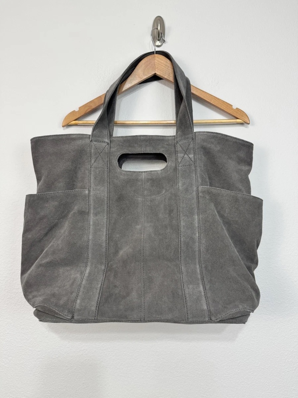 Free people suede caravan tote